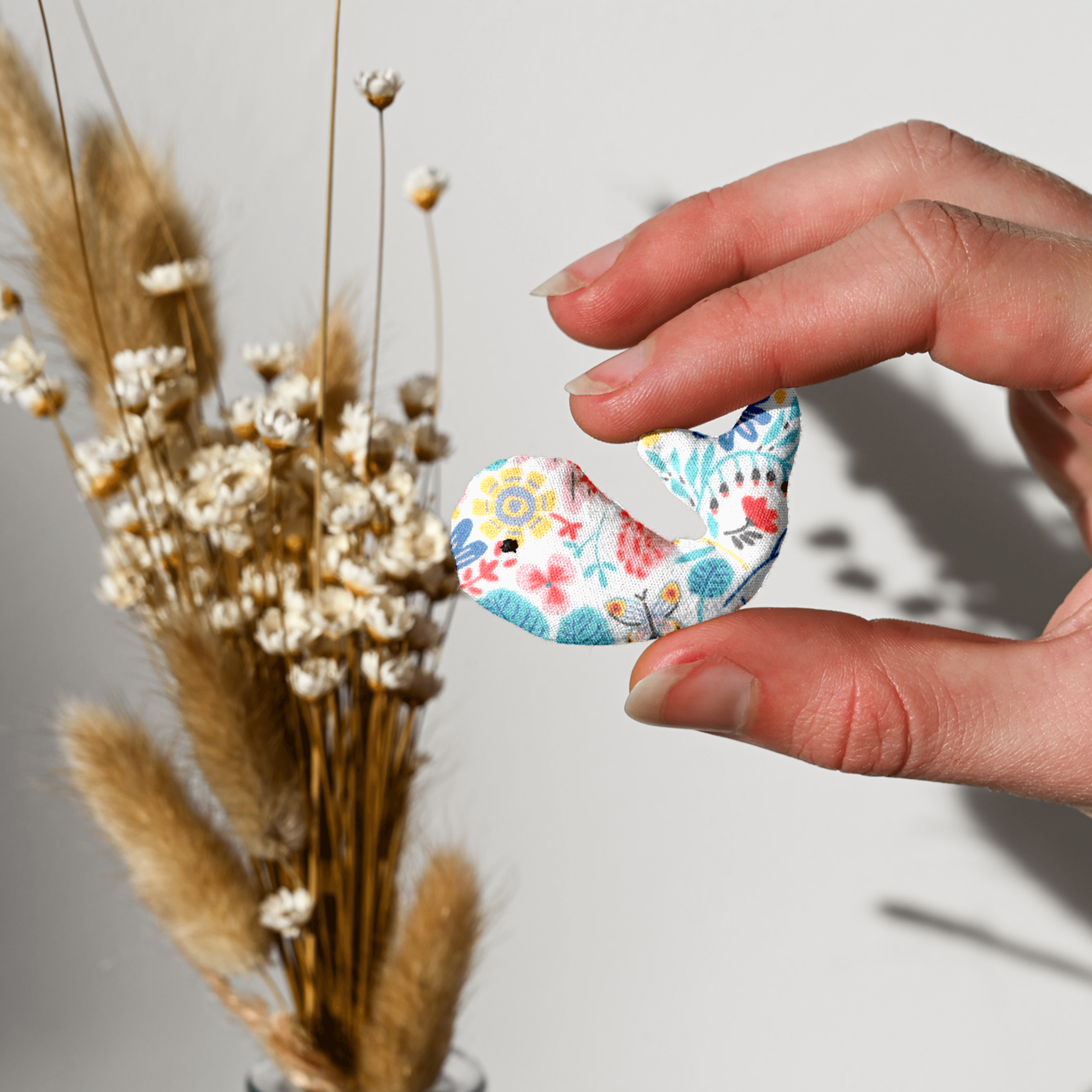 Barrette Baleine Champêtre Bleuté