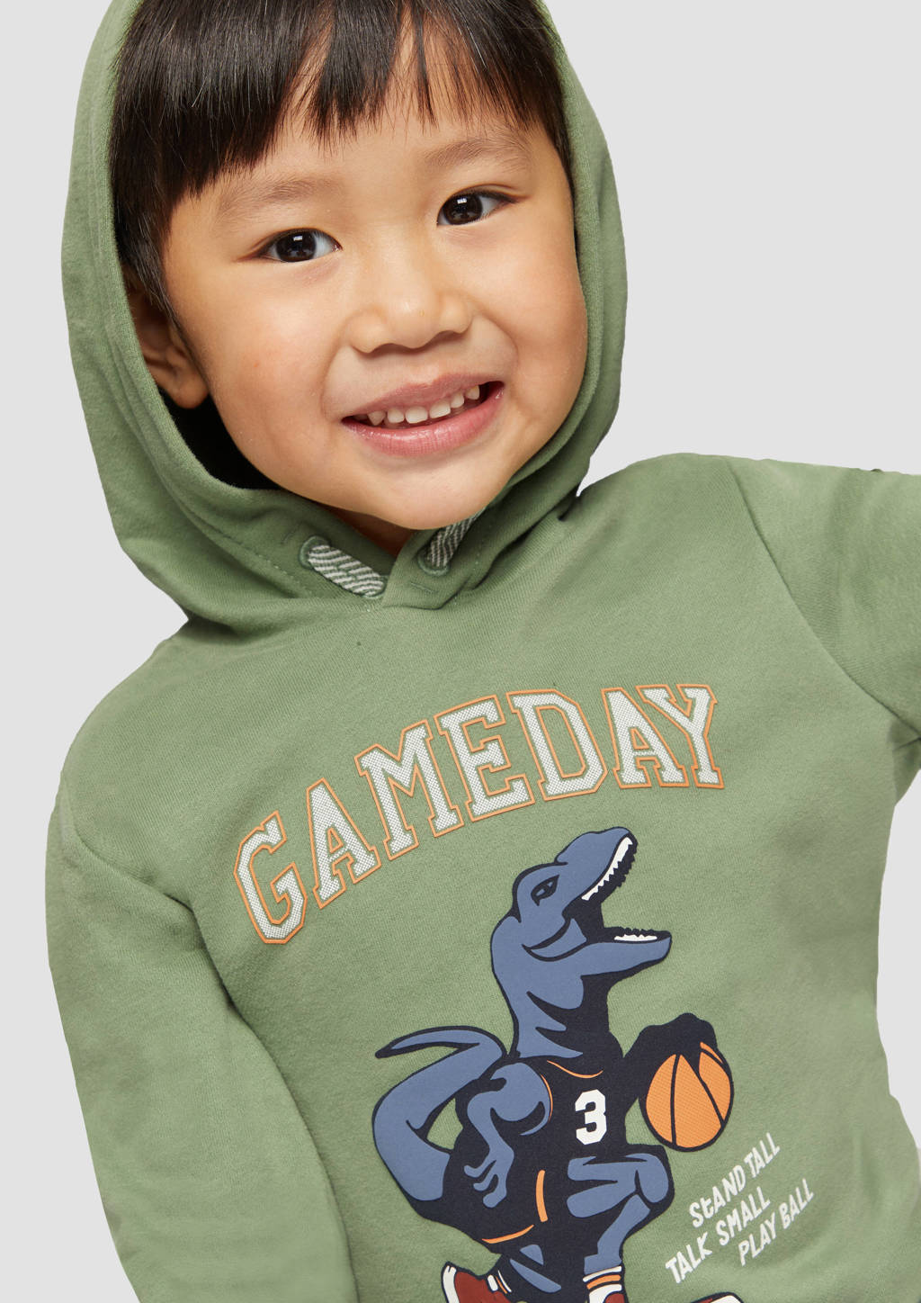 s.Oliver hoodie met printopdruk groen
