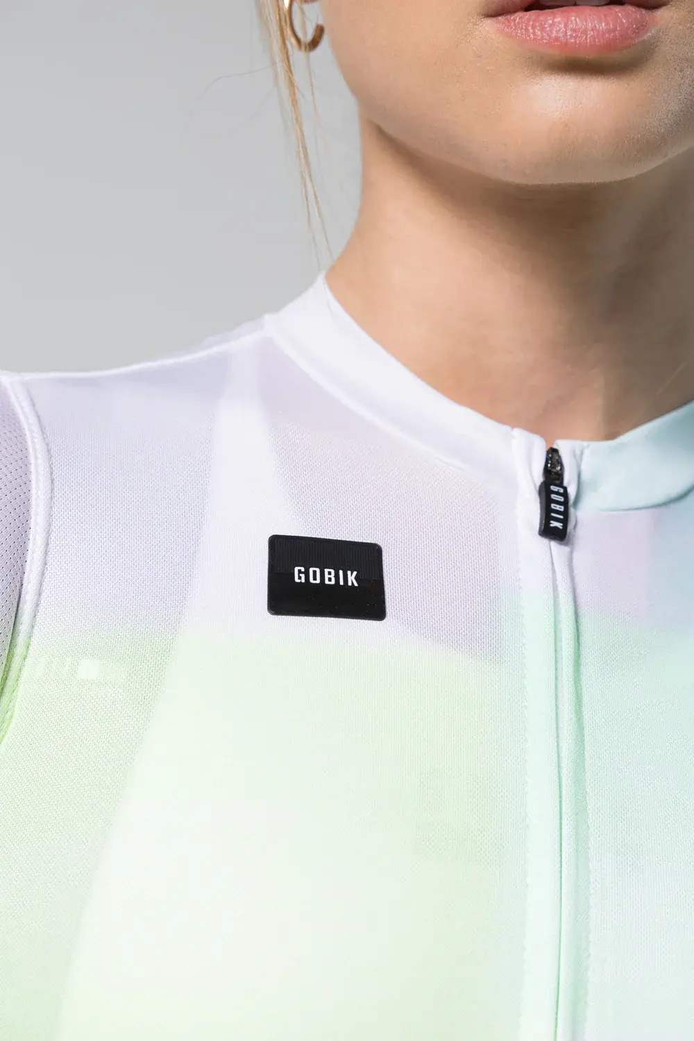Gobik Stark Fietsshirt Korte Mouwen Wit/Groen Dames