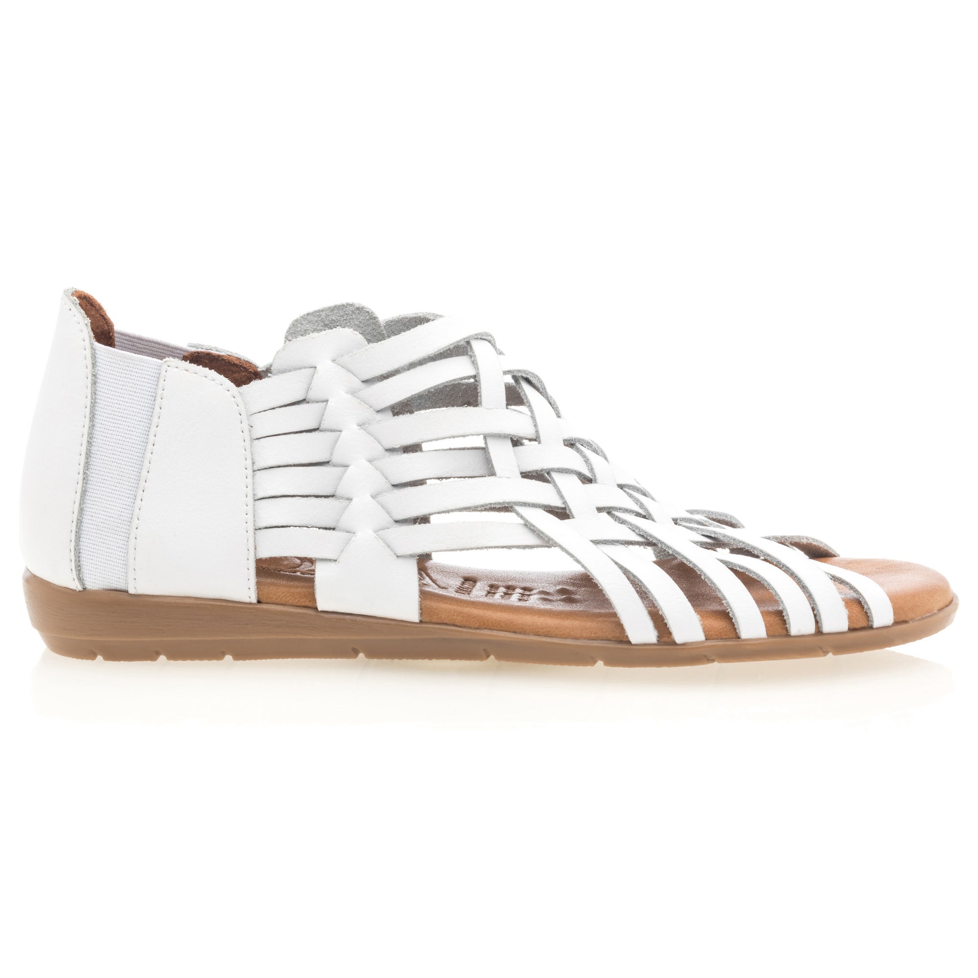 Sandales Femme en cuir blanc