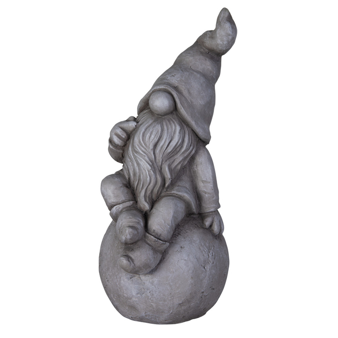 Wichtel auf Kugel - ca. 23,5 x 20,5 x 46 cm