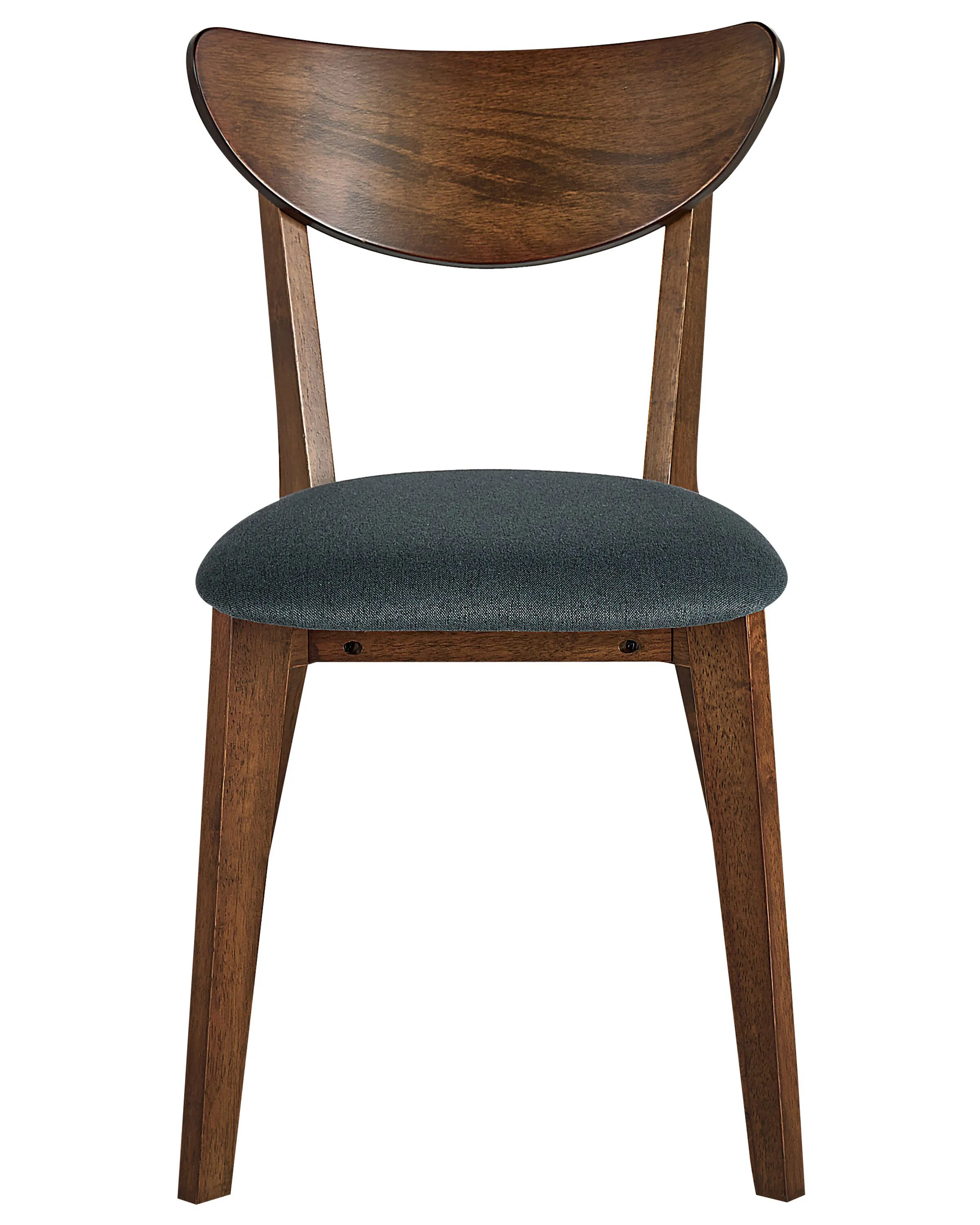 Set van 2 eetkamerstoelen ERIE Hout Donkerbruin/grijs