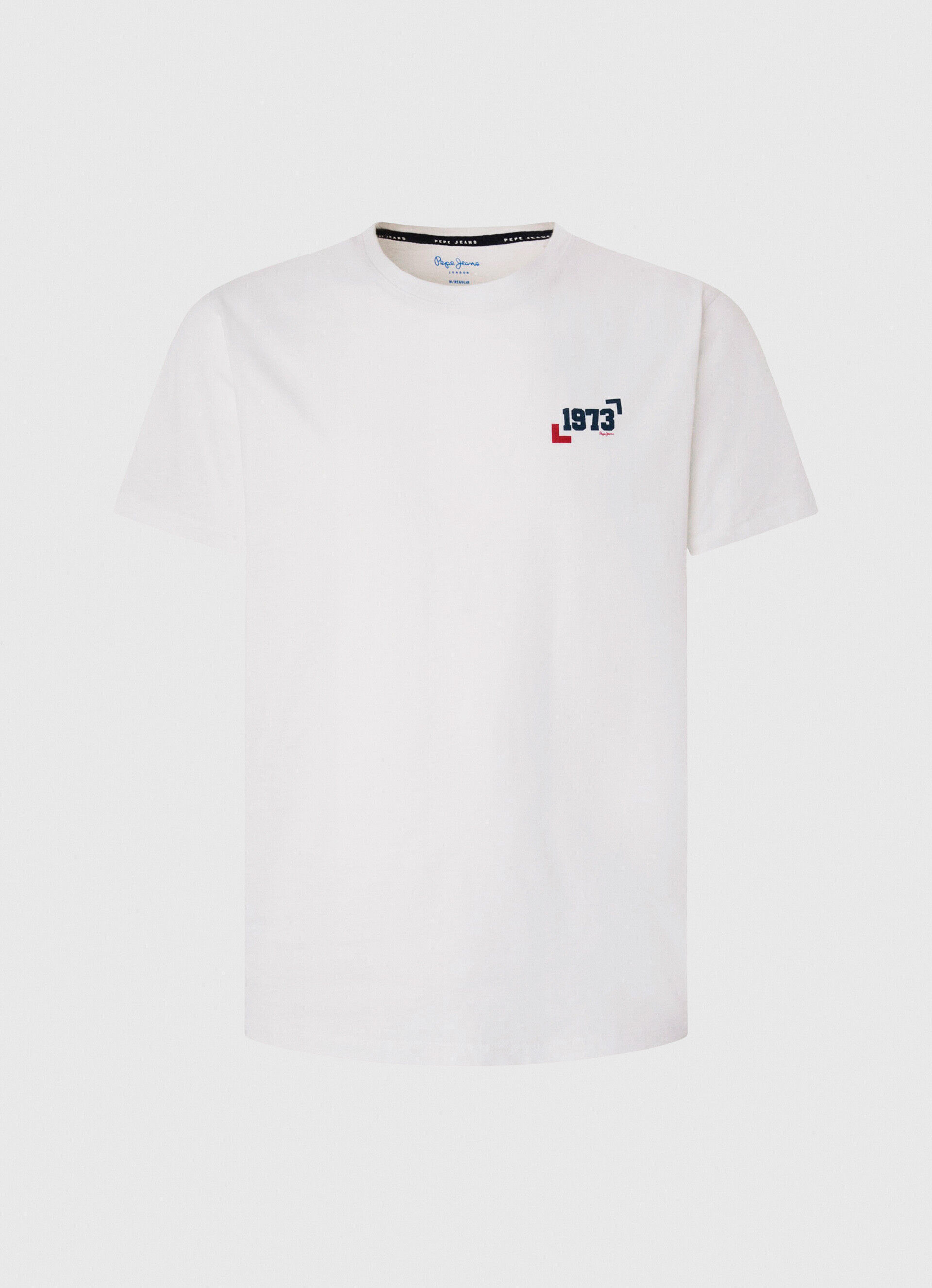 CAMISETA DE ALGODÃO COM LOGOTIPO 1973 - branca