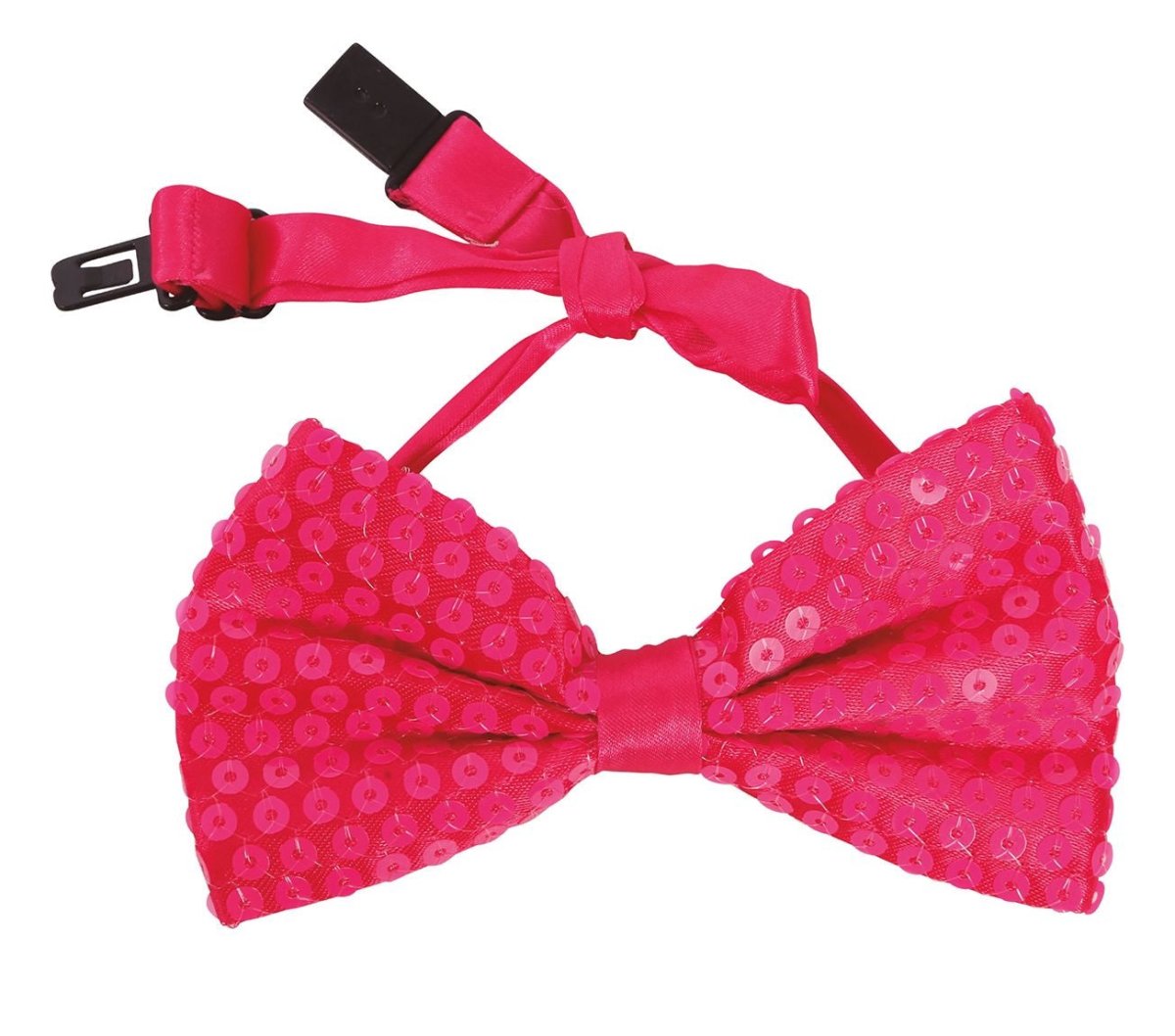 Neon Roze Strik Glitter 13cm
