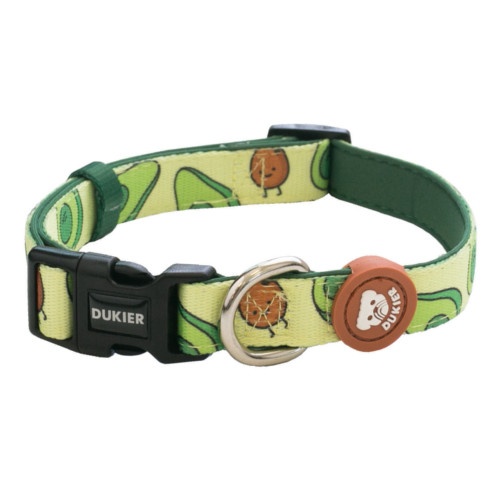 Coleira Dukier com estampa de abacate para cães