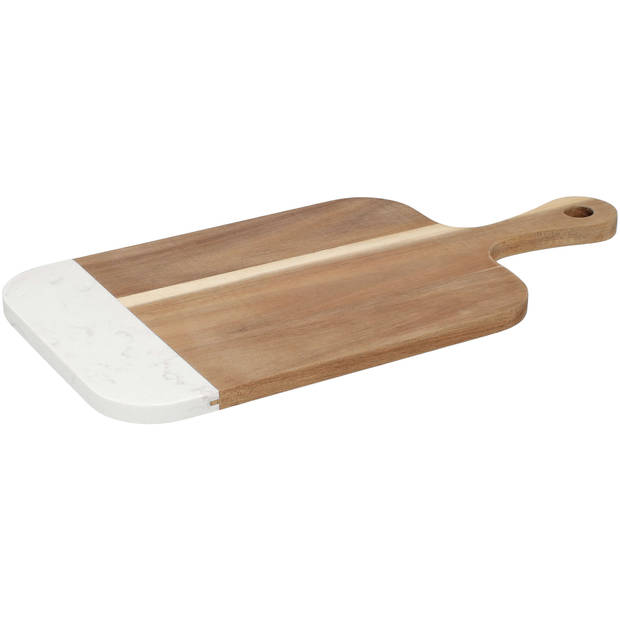Blokker Serveerplank - Acaciahout en Marmer - 40x20 cm