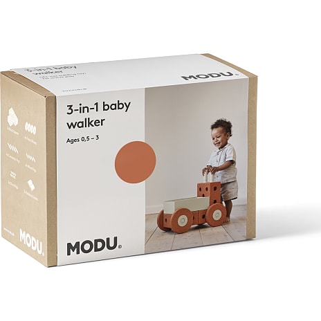 MODU 3-i-1 Gåvogn - Burnt Orange/Dusty Green
