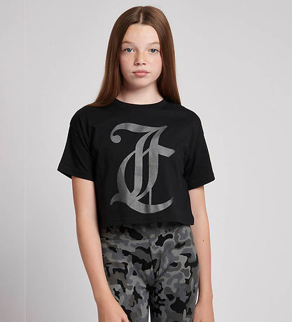 Juicy Couture T-shirt - Cropped - Blåck