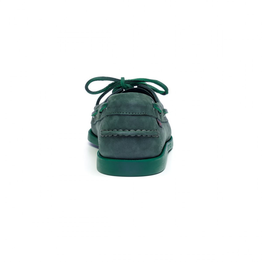 DOCKSIDES NUBUCK Indigo Green Forest-CHAUSSURES BATEAU POUR HOMME EN NUBUCK INDIGO GREEN FOREST