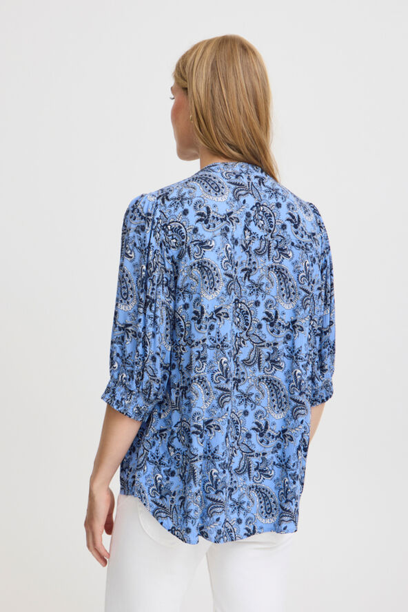 Fransa FXAVERY BL 1 Hydrangea w. navy blazer aop