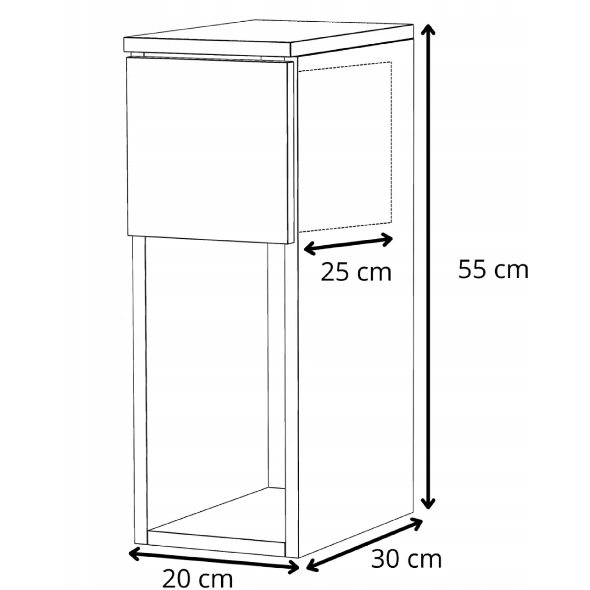 Table de chevet - Wotan - 1 tiroir