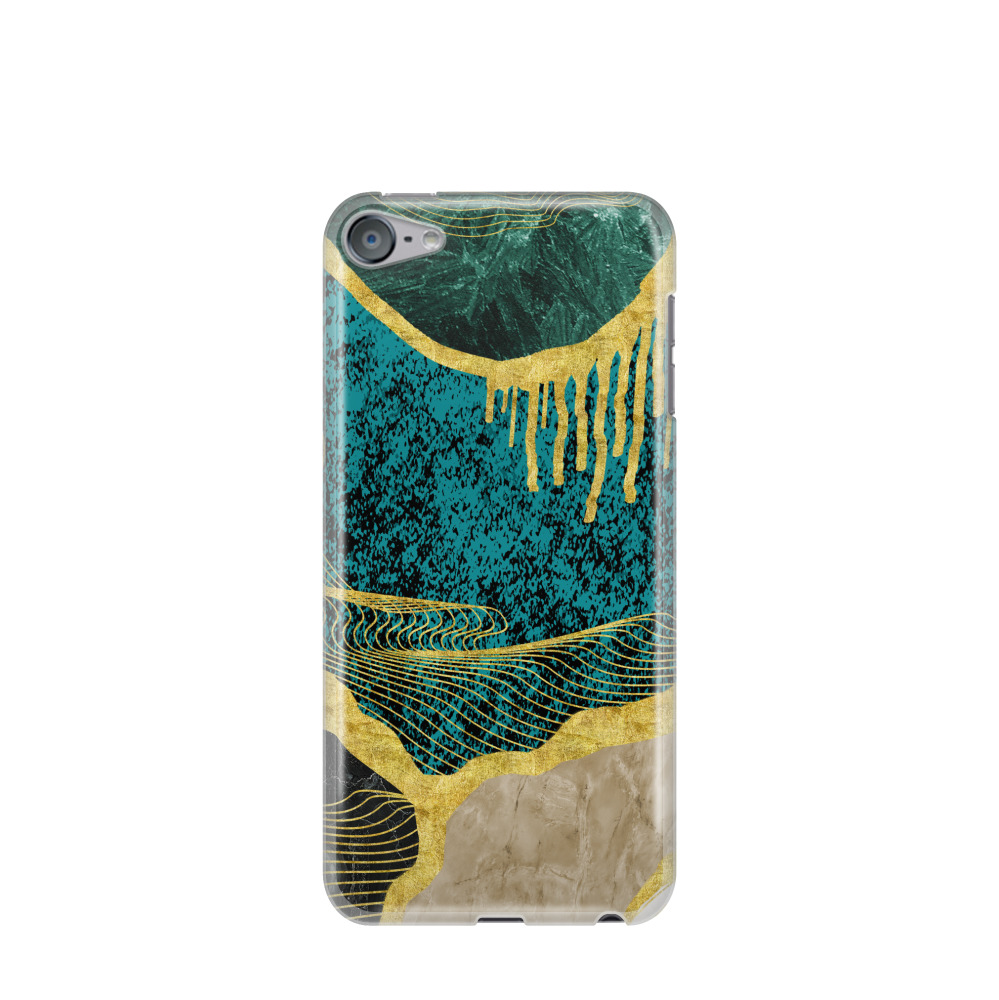 iPod Touch 7G Gummi Hülle Marmor Marble 14 - Grün