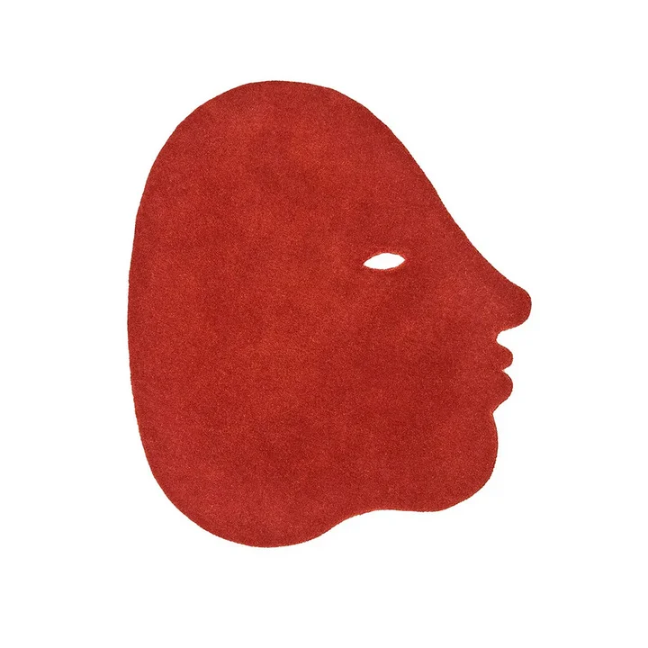 nanimarquina - Talk Talk Wollteppich, small, 85 x 95 cm, ziegelrot