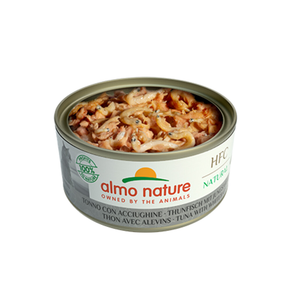 24x Almo Nature HFC Natural Kattenvoer Nat Blik Tonijn & Ansjovis150 gr