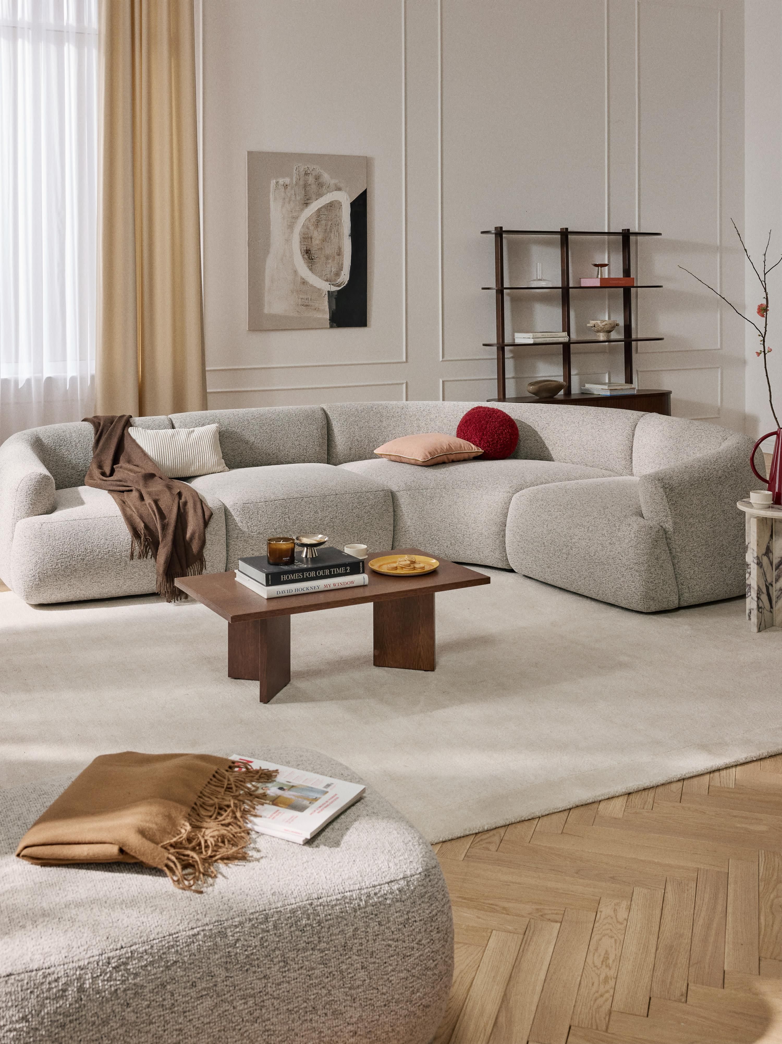 Modulaire bouclé hoekbank Sofia (4-zits)
