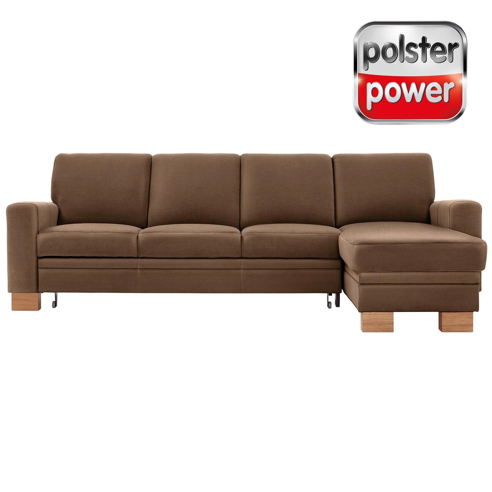polsterpower Ecksofa - Holiday mandel - Basismodell - Recamiere rechts