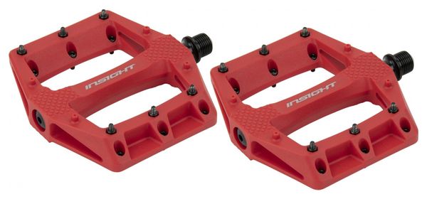 Paire de Pédales Plates Insight Thermoplastic DU Rouge