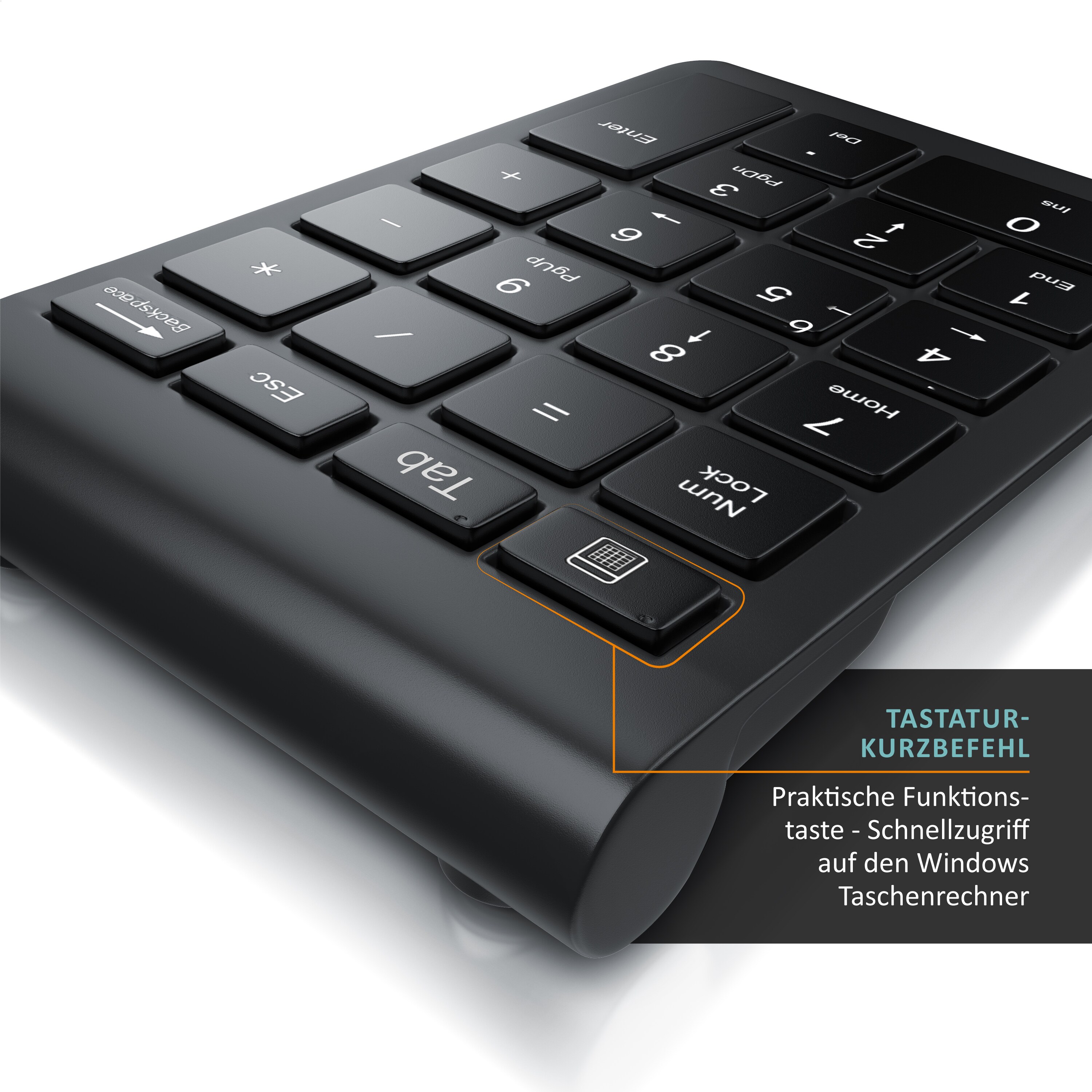 Aplic Bluetooth Numpad - Wireless Ziffernblock mit Multifunktionstasten - Keypad Aluminium - 35 Tasten - Bluetooth 3.0 - Kabellos