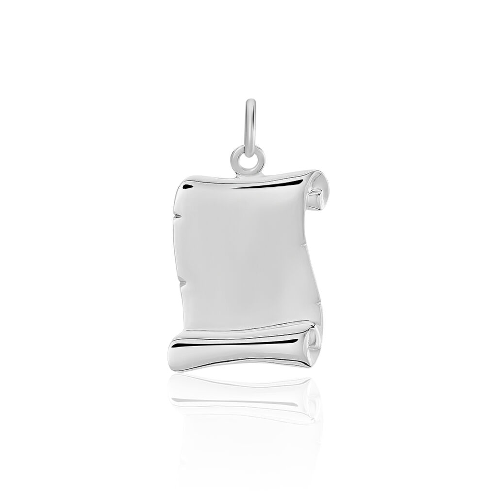 Pendentif Parchemin Argent Blanc