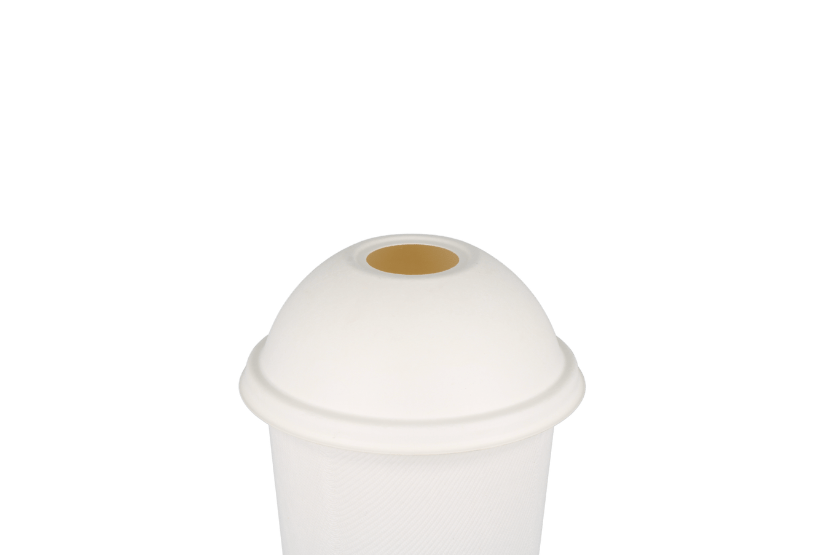 Deksels Milkshakebeker Ø90mm suikerriet BIO wit