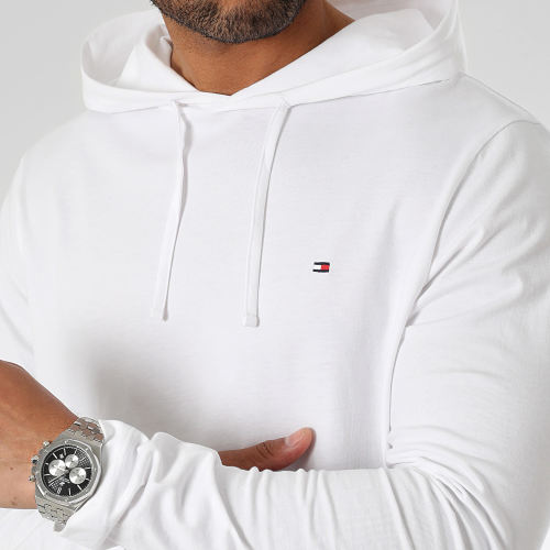 Tee Shirt Capuche Manches Longues Hooded 0063 Blanc