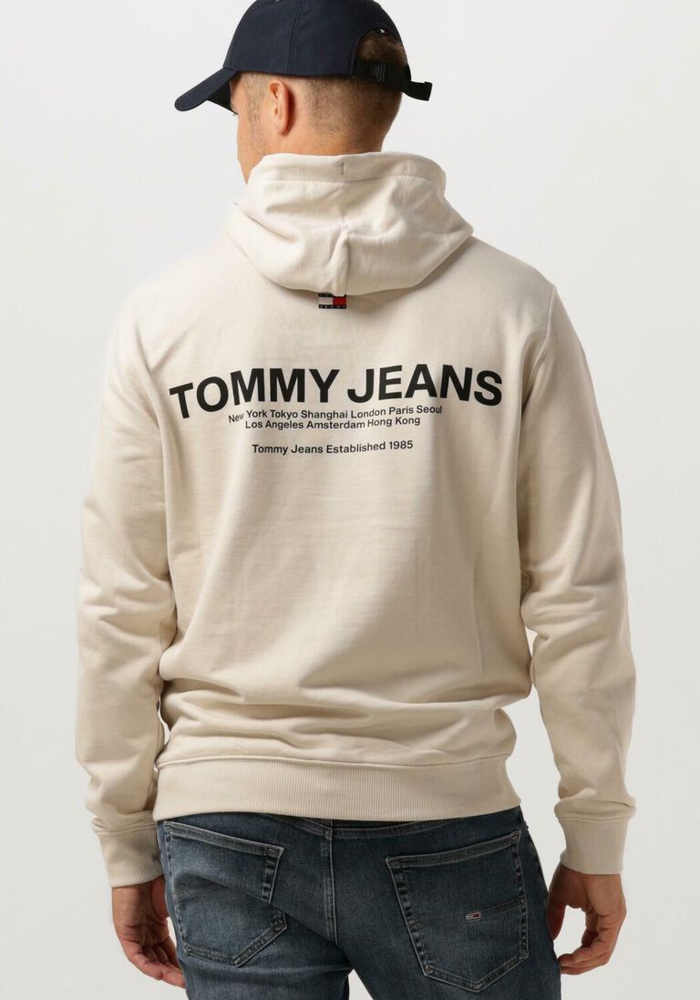 TOMMY JEANS beige tommy jeans sweater tjm reg entry graphic hoodie