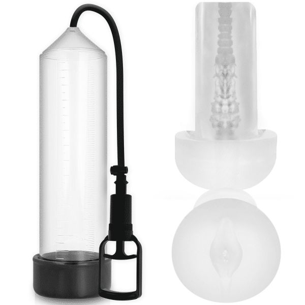 Pump Addicted Rx7 Transparente com Masturbador