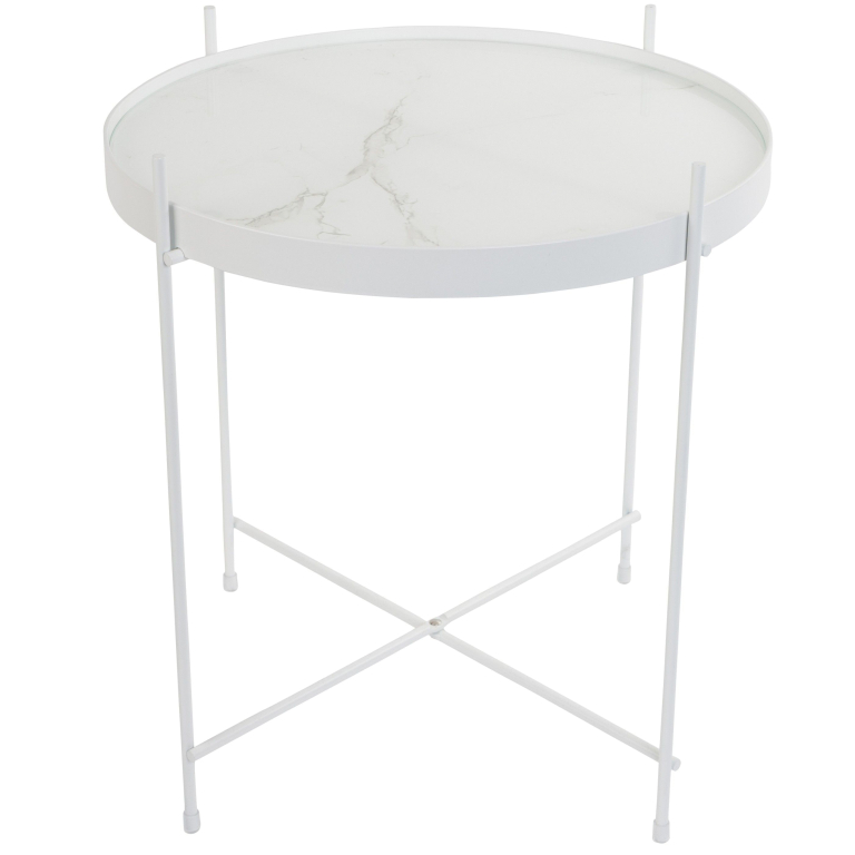 Zuiver Cupid Marble bijzettafel White 43