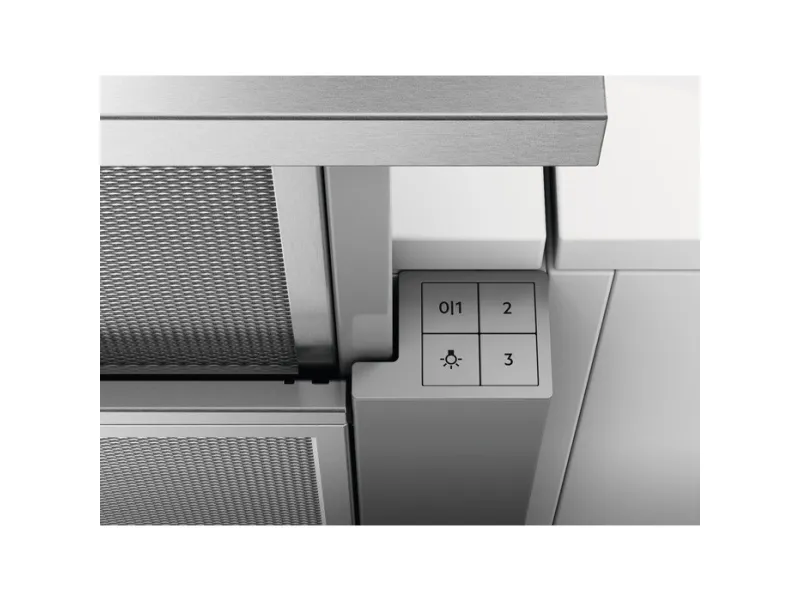 Electrolux 600 LFP616X - Hætte - teleskopisk - bredde: 59.8 cm - dybde: 30 cm - udtrækning og recirkulation (-) - grå