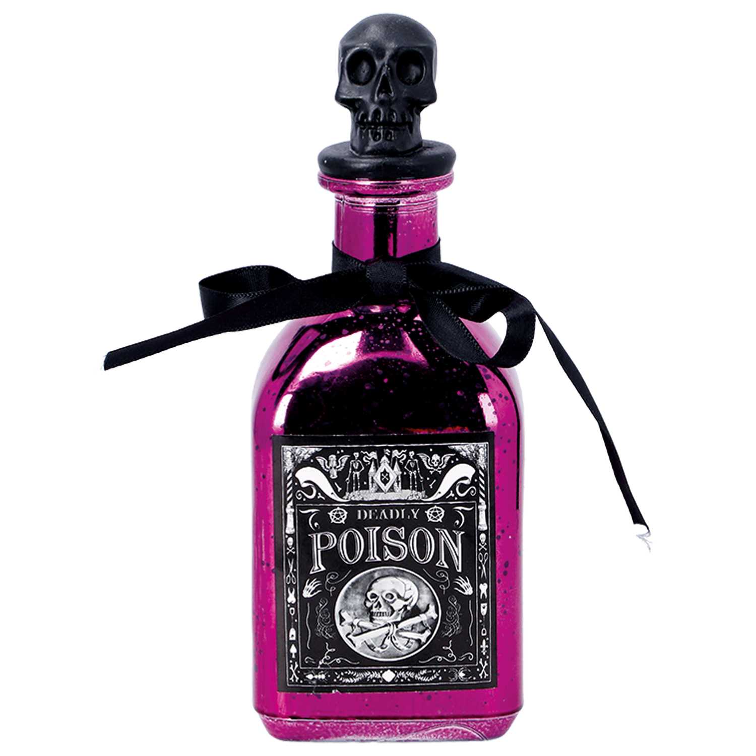 Deko Flasche Halloween 2f. 17,5x6,5cm