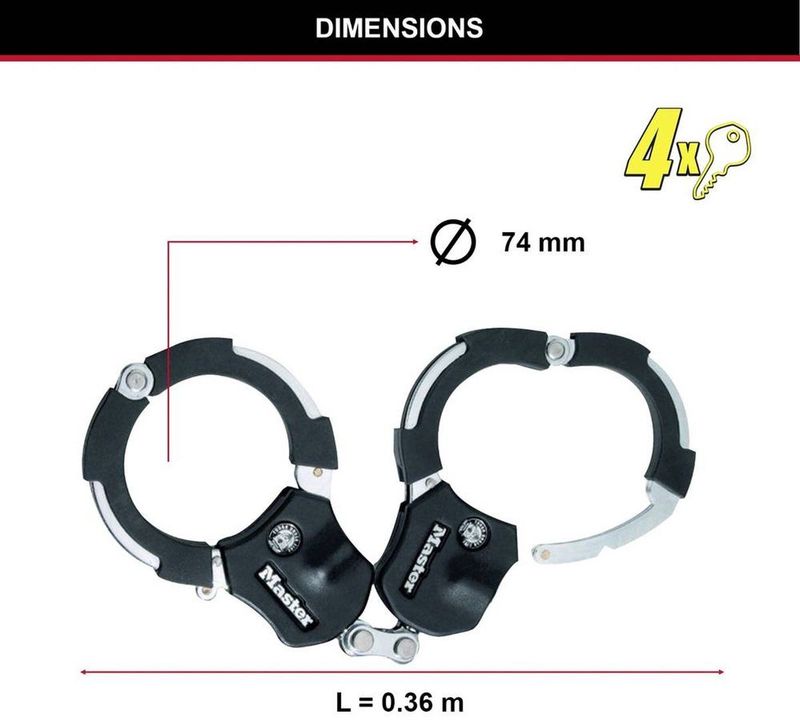 Master Lock - 8200EURDPRO - Ringslot - Zwart - Gelamineerd Staal