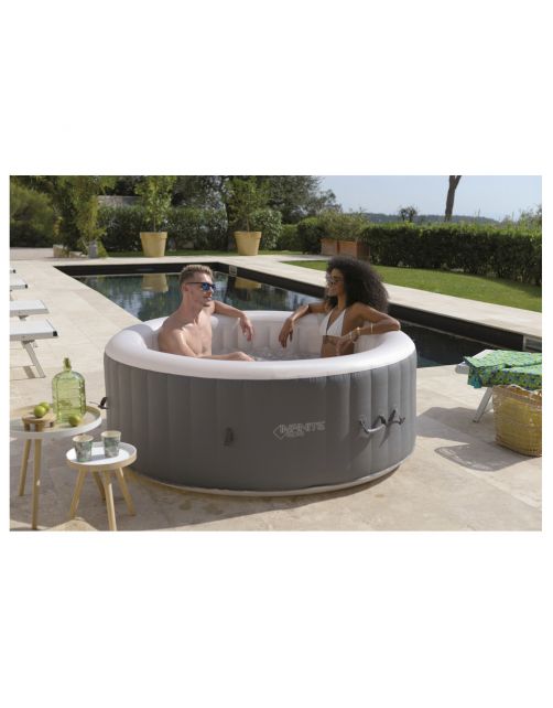 Infinite Opblaasbare Xtra Spa Rond 4 Persoons - Easy Set Baden - 800 l Antraciet Wit