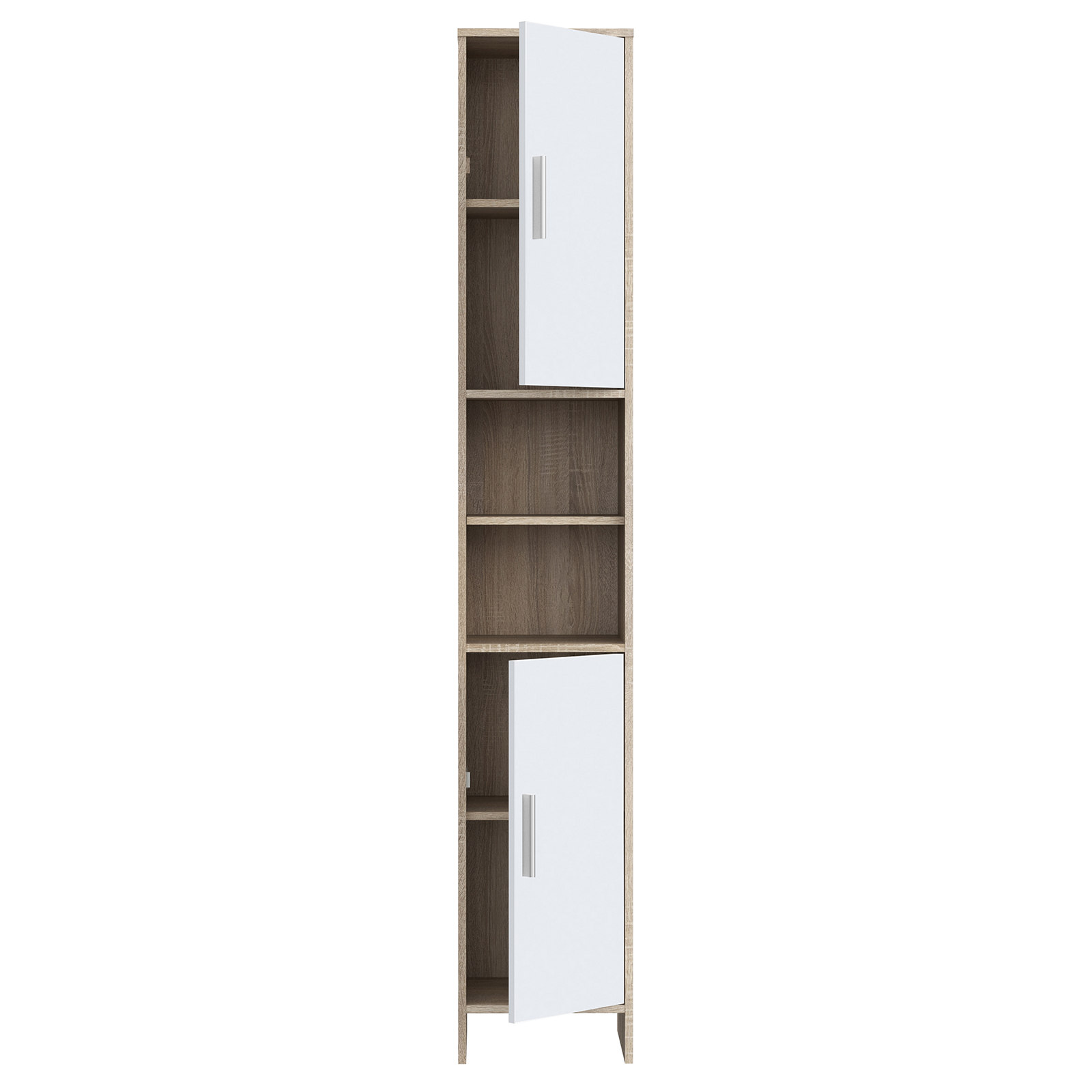 Hochschrank - Sonoma Eiche-weiß - 33 cm breit