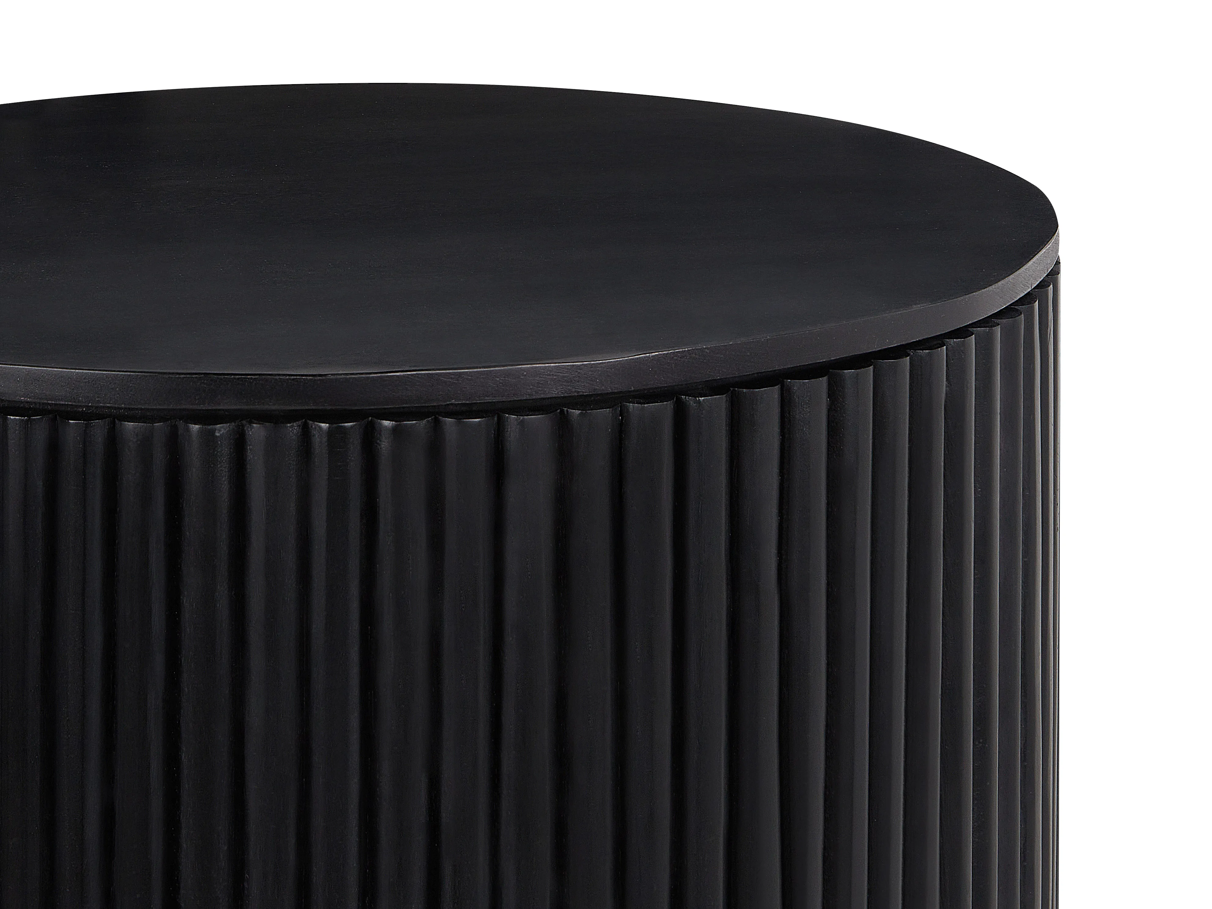Salontafel KIRKWOOD Mangohout Zwart met opbergruimte