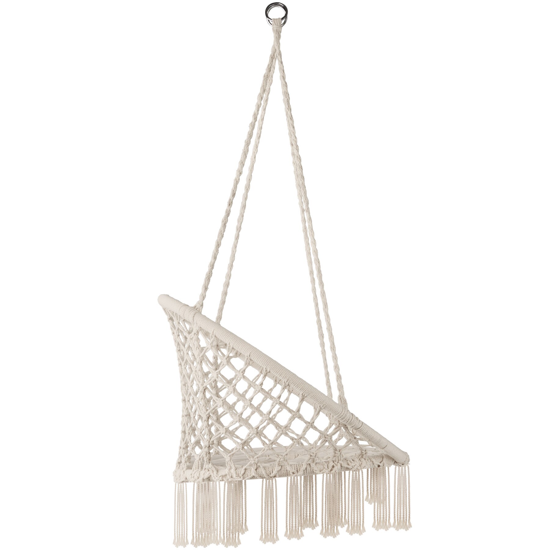 tectake® Hängesessel, mit Sitzpolster, Belastbarkeit 150 kg, 80 x 72 x 125 cm