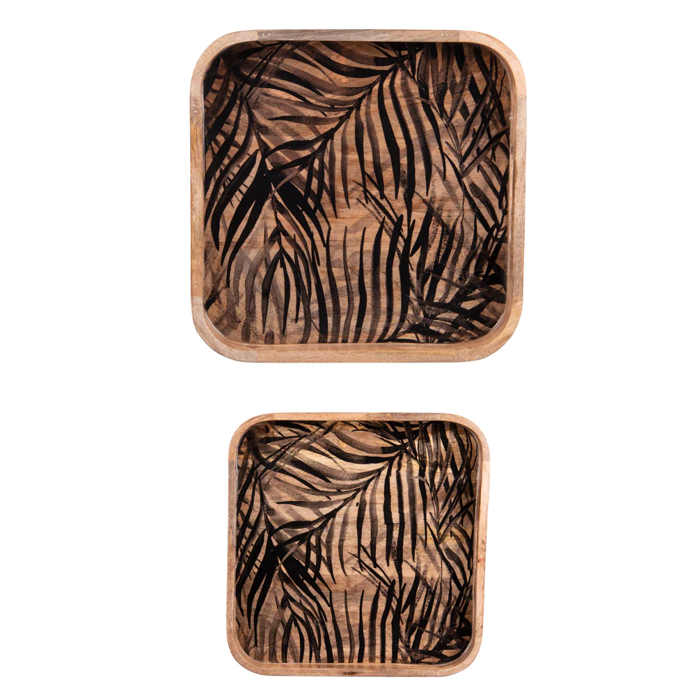 Set de 2 plateaux carrés Phoenix 35/40cm Table passion