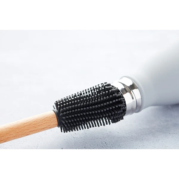 Brosse de nettoyage en hêtre et silicone pour bouteilles Point Virgule