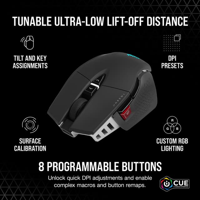 Corsair M65 RGB Ultra trådløs gaming-mus