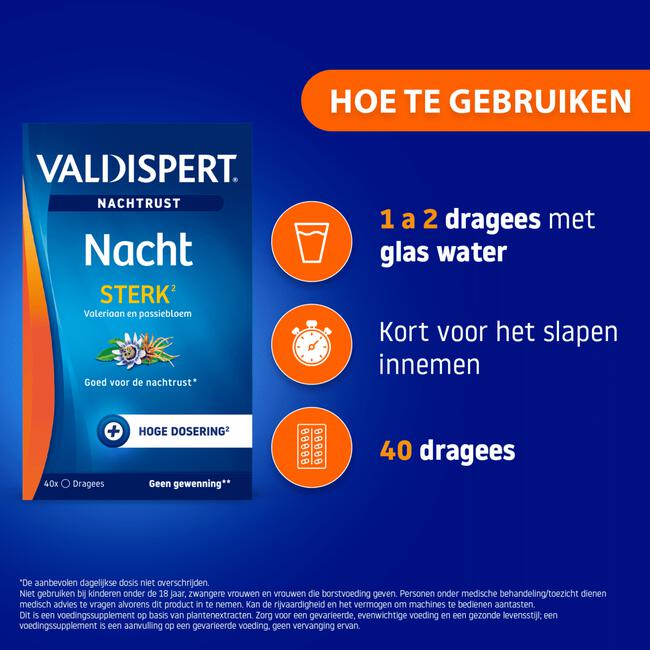 Valdispert Nacht Sterk 40 tabletten