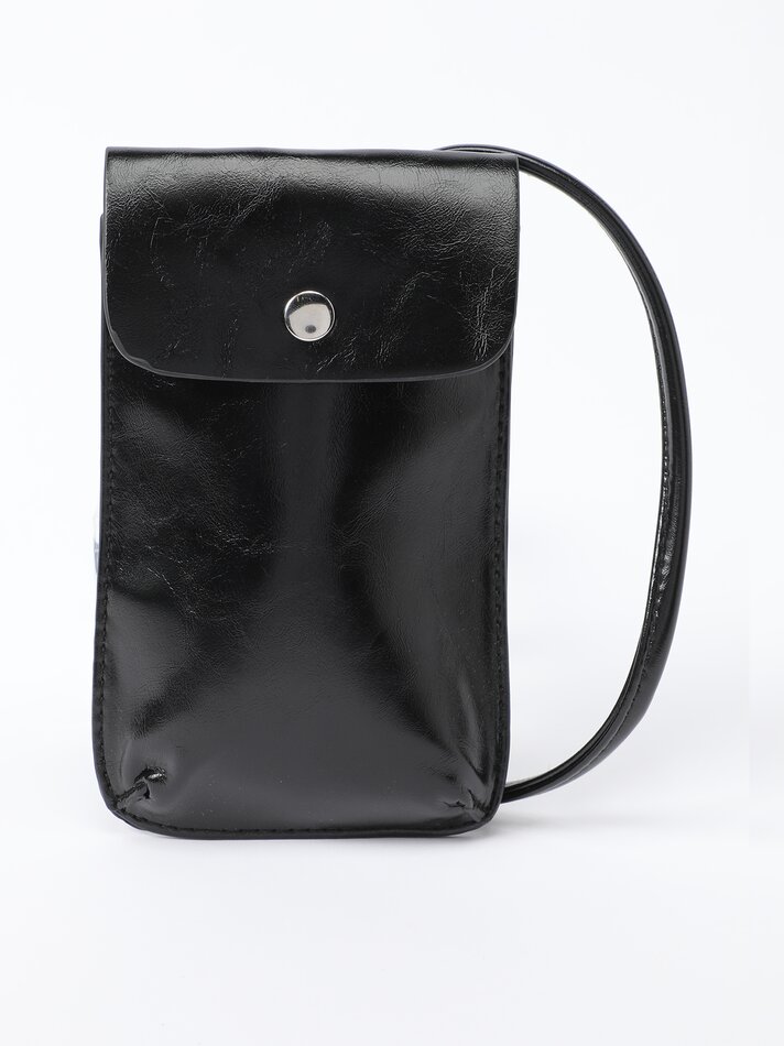 Capa para celular com efeito de couro - Preta