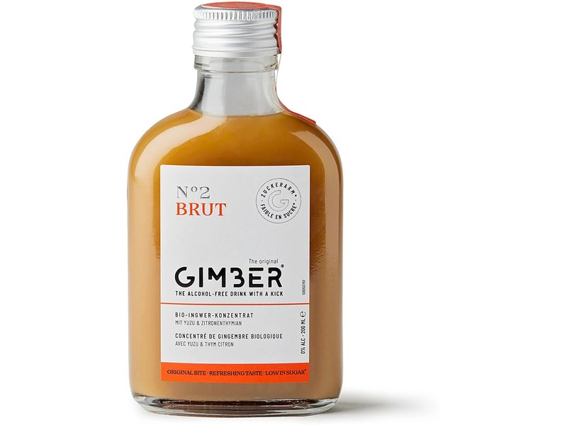 Gimber Nr. 2 Brut 0.2 l Konzentrat aus biologischem Ingwer mit Yuzu und Zitronenthymian