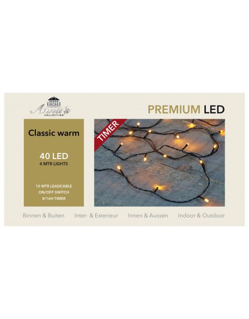 Anna's Collection Led Verlichting Met Trafo - Kerstverlichting - 4 m Classic Warm 40 Led