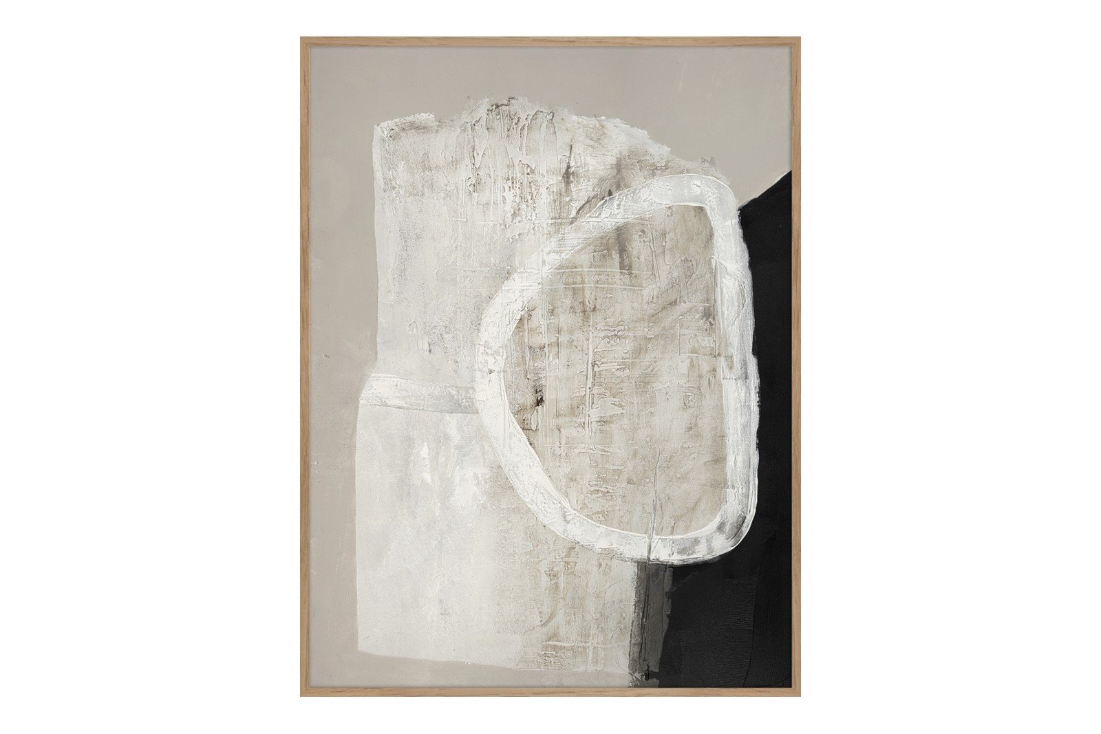 White Stone 90x120 cm Oak Frame
