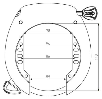 Antivol de Cadre Abus Shield XPlus 5755L NR OE Noir