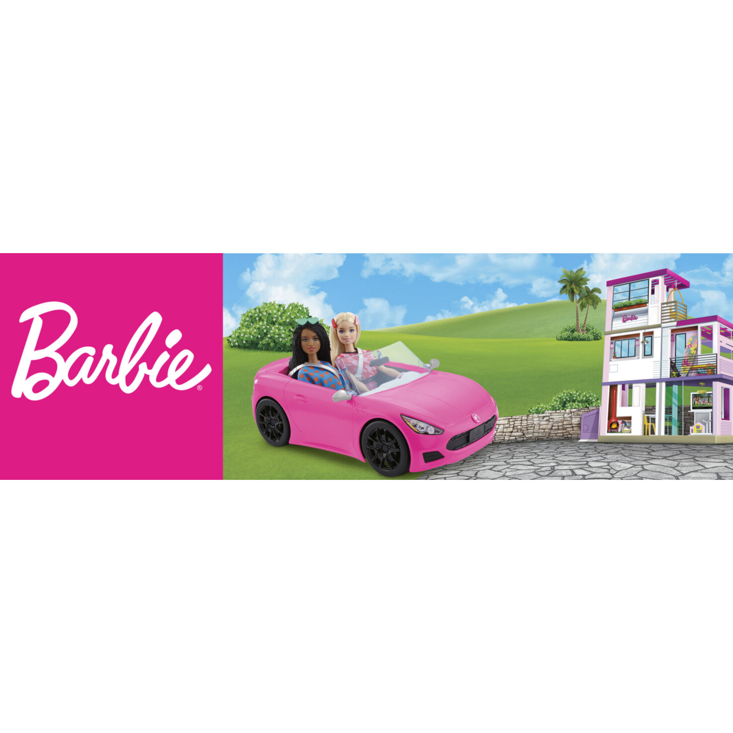 Barbie Glam Cabrio Auto Pink & Schwarz