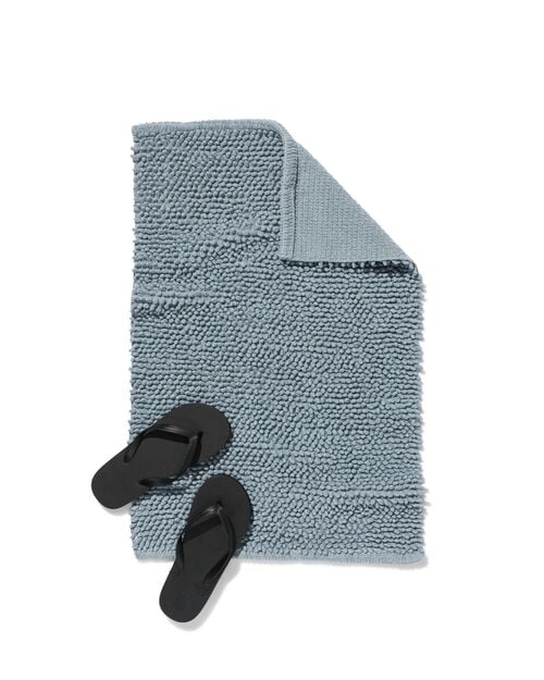 tapis de bain 50x80 chenille bleu glacier