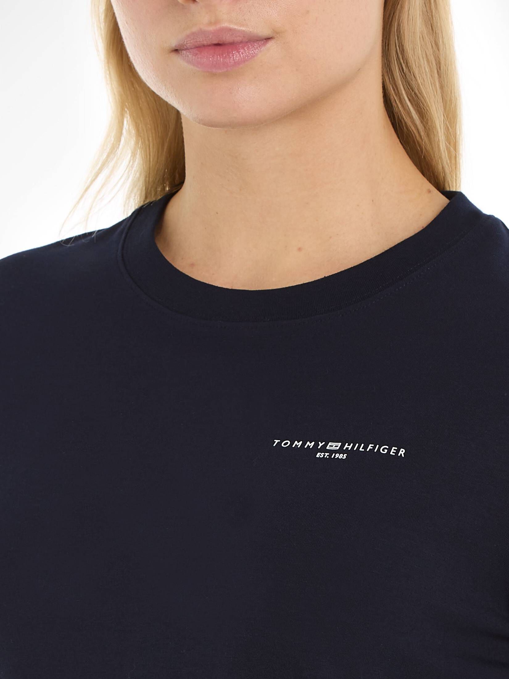 Tommy Hilfiger| Damen Langarmshirt 1985 Longsleeve mit Bio-Baumwolle