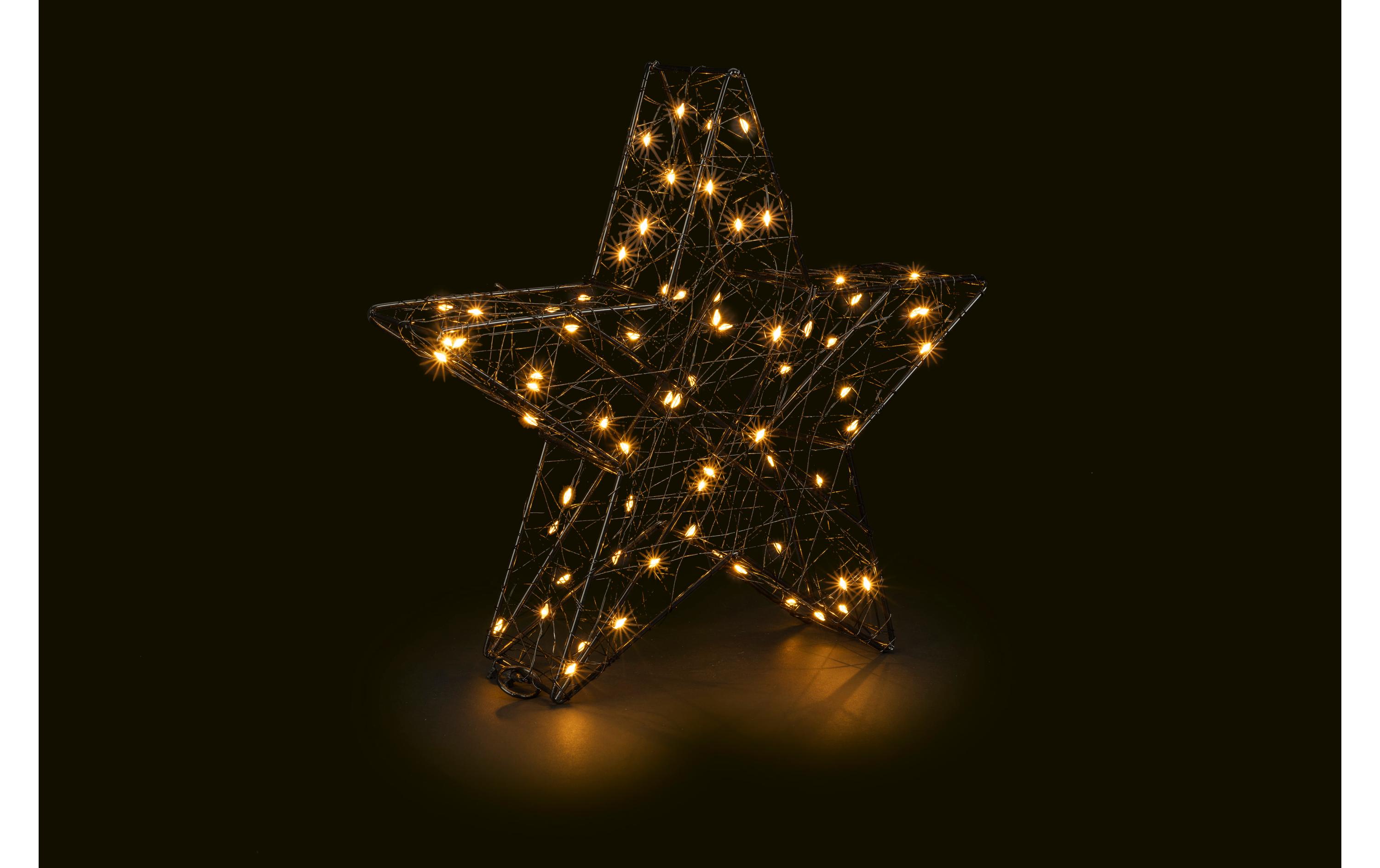 Tischdeko 3D Star Nero M, 28 cmLED Weihnachtsdekoration