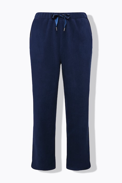 Loungewear-Fleecehose, gerades Bein, Elastikbund