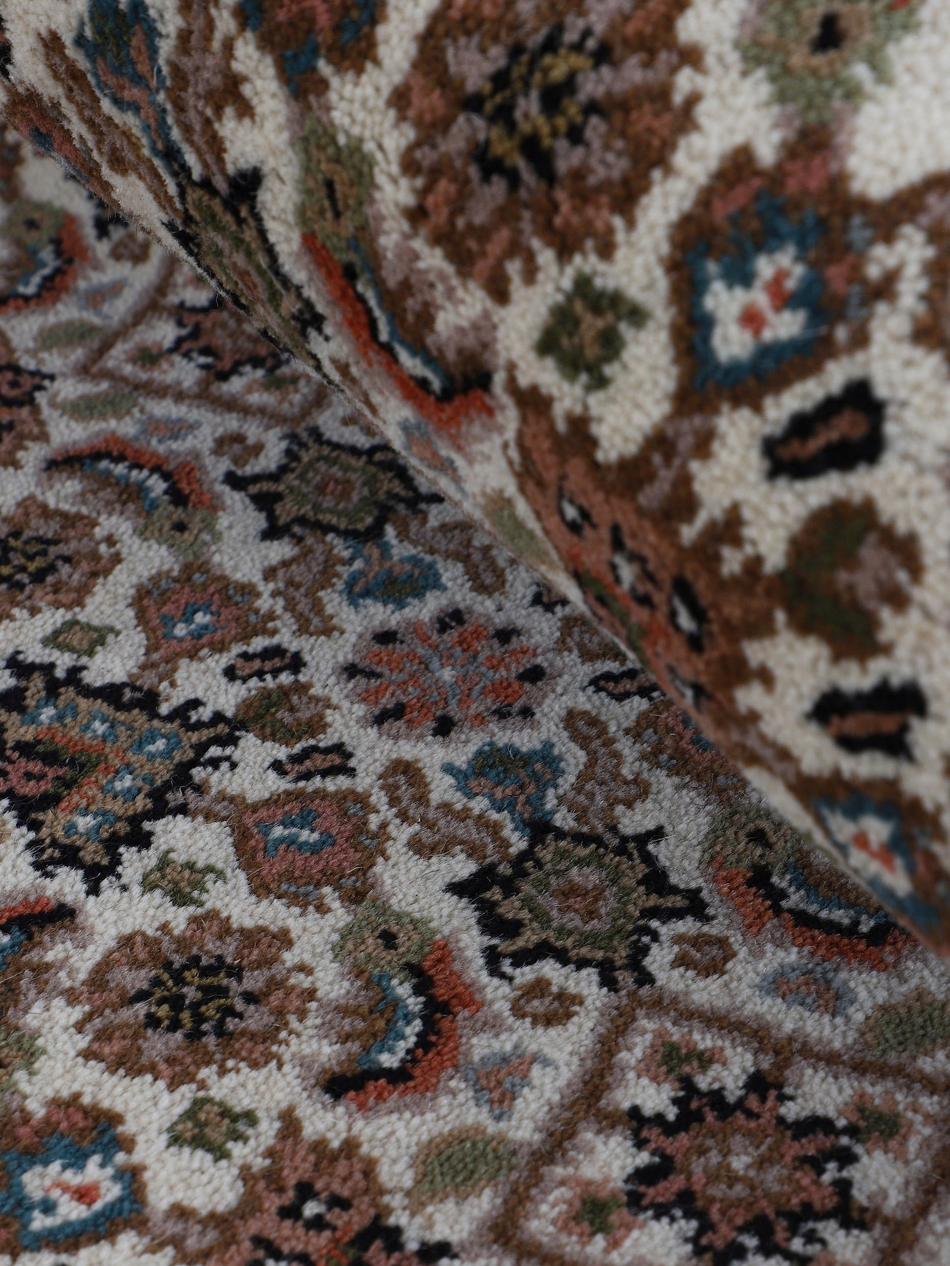 Woven Arts Orientteppich »Bidjar Herati ,   auch als Läufer« rechteckig 15 mm Höhe handgeknüpft, Wohnzimmer, reine Wolle